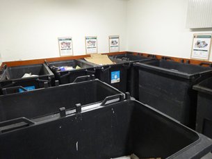 Photo: A block-based recycling room in Hammarby Sjöstad