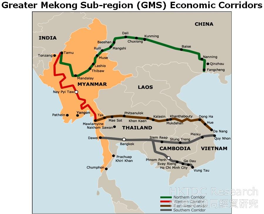 Picture: Greater Mekong Sub-region (GMS) Economic Corridors