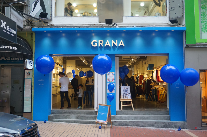 相片:Grana在銅鑼灣開設臨時店。