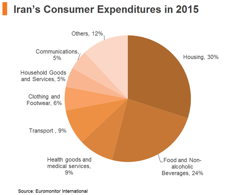 Chart: Iran’s Consumer Expenditures in 2015 Chart: Iran’s Consumer Expenditures in 2015
