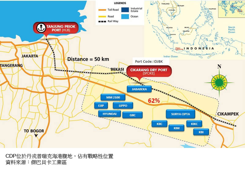 图:CDP位于丹戎普瑞克海港腹地,占有战略性位置 图:CDP位于丹戎普瑞克海港腹地,占有战略性位置