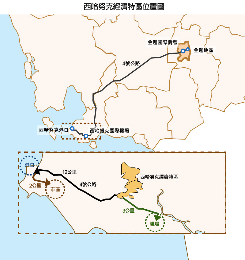 地图: 西哈努克经济特区位置图