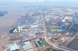 相片:海防市Deep C工業區的鳥瞰圖。(相片由 Deep C 工業區提供) 相片:海防市Deep C工業區的鳥瞰圖。(相片由 Deep C 工業區提供)