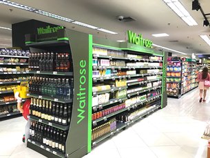 圖: 售賣英國入口產品的高端超市。 圖: 售賣英國入口產品的高端超市。
