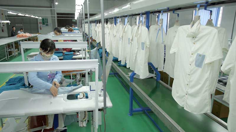 Photo: Production lines set up by Luen Thai in the Philippines. (Photograph provided by Luen Thai)