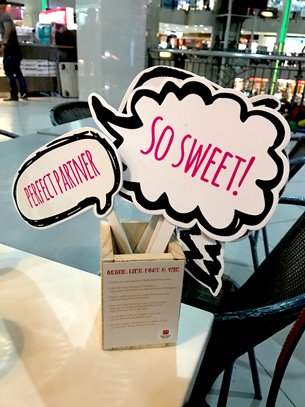 Photo: An in-store marketing campaign encouraging diners to post on social media. Photo: An in-store marketing campaign encouraging diners to post on social media.