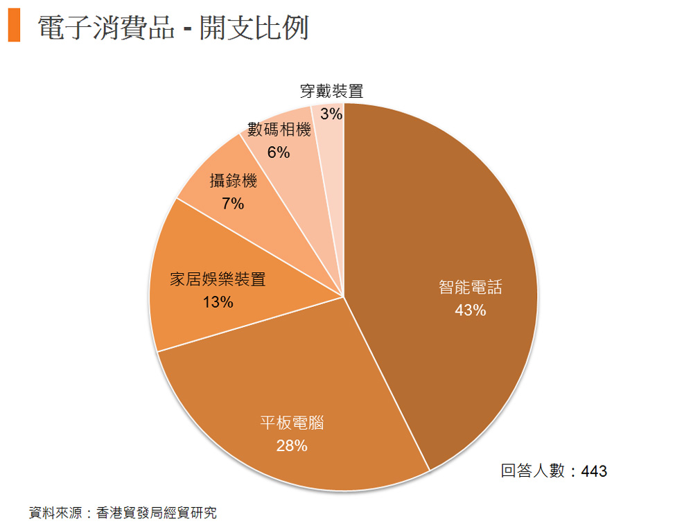 圖: 電子消費品 - 開支比例 圖: 電子消費品 - 開支比例