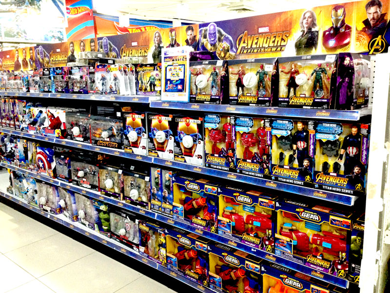 Photo: Toys’R’Us selling popular licensed toys.