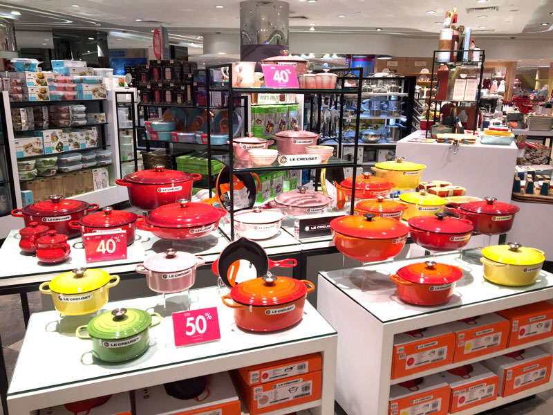 Photo: European brand cookware sold at a department store in Kuala Lumpur.
