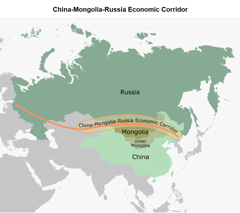 Map: China-Mongolia-Russia Economic Corridor