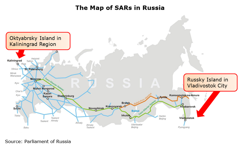 Picture: The Map of SARs in Russia