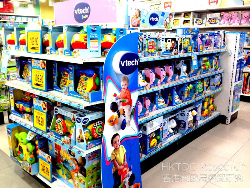Photo: A toy specialty store and a department store selling VTech products in Malaysia. (1)