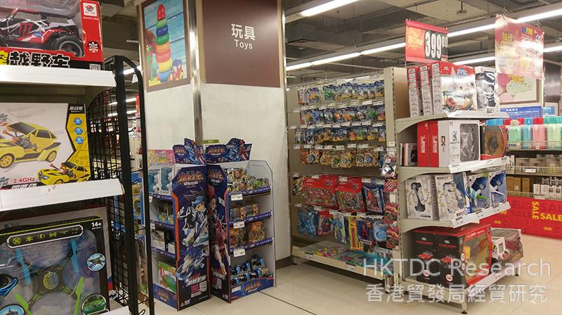 相片：一間內地超市的玩具部