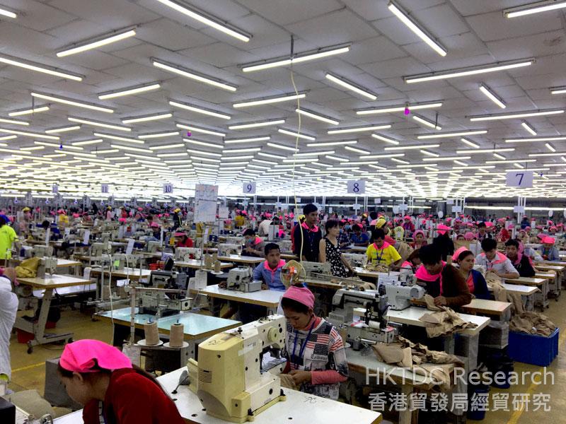 相片: 金邊經濟特區內一家製衣廠。