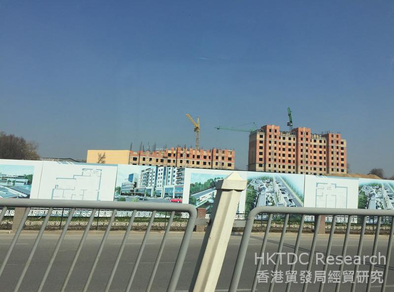 相片：塔什干城的建築工地。