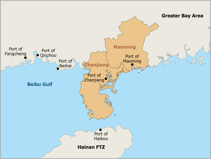 Photo: Zhanjiang and Maoming: Located at the crossroads of three national strategic programmes – the Hainan Free Trade Zone, Guangdong-Hong Kong-Macao Greater Bay Area and Beibu Gulf