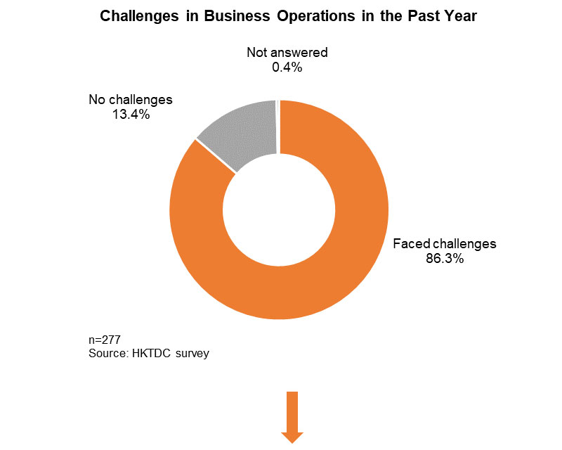Chart: Challenges in Business Operations in the Past Year Chart: Challenges in Business Operations in the Past Year