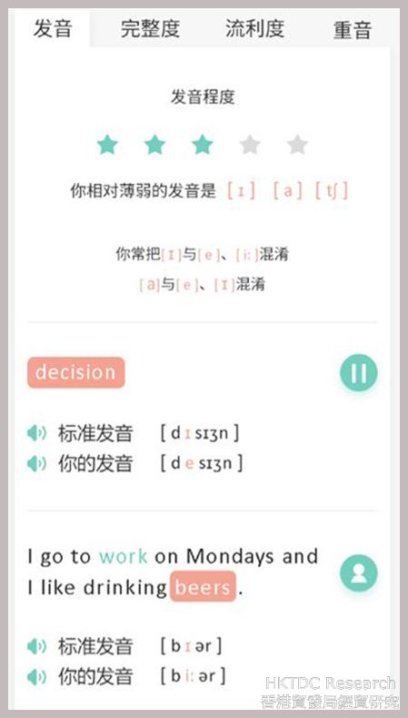 Photo: App on pronunciation correction