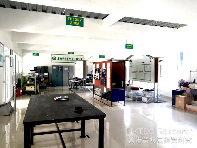 Photo: Technical training room for motorcycle production.