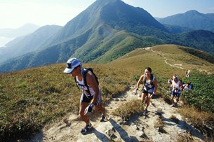 Wanderer auf dem MacLehose Trail Wanderer auf dem MacLehose Trail