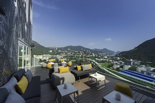 Ovolo Southside Blick von der Terrasse Ovolo Southside Blick von der Terrasse