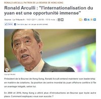 La Tribune, 2011.01.19 (Ronald Arculli) La Tribune, 2011.01.19 (Ronald Arculli)