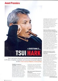 Première 2011.04 - 4 questions à Tsui Hark Première 2011.04 - 4 questions à Tsui Hark