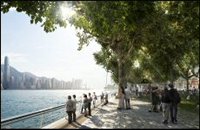 The waterfront park at West Kowloon Cultural District, the largest cultural inititiative in the worl The waterfront park at West Kowloon Cultural District, the largest cultural inititiative in the worl