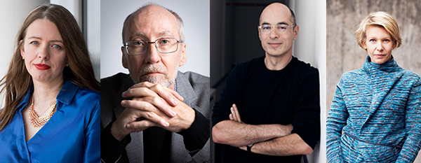 （左起）Emma Newman、Steven Erikson、Bernard Werber和Selja Ahava