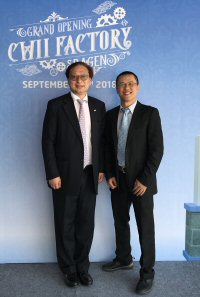Leung Kwan-ho (left), with Mr Chiu Leung Kwan-ho (left), with Mr Chiu