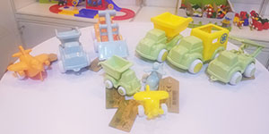 Durable toy vehicles made from sugarcane