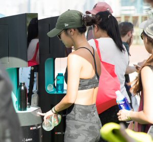 Outdoor stations draw interest on a hot day