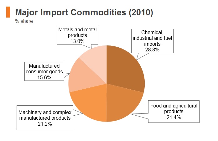 Graph: Syria major import commodities (2010) Graph: Syria major import commodities (2010)